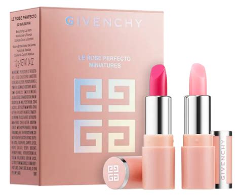 givenchy le rose perfecto mini lip balm duo|Givenchy lip balm price.